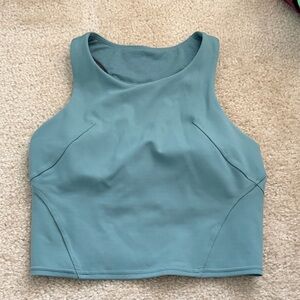 Lululemon Green Cropped Bra Tank